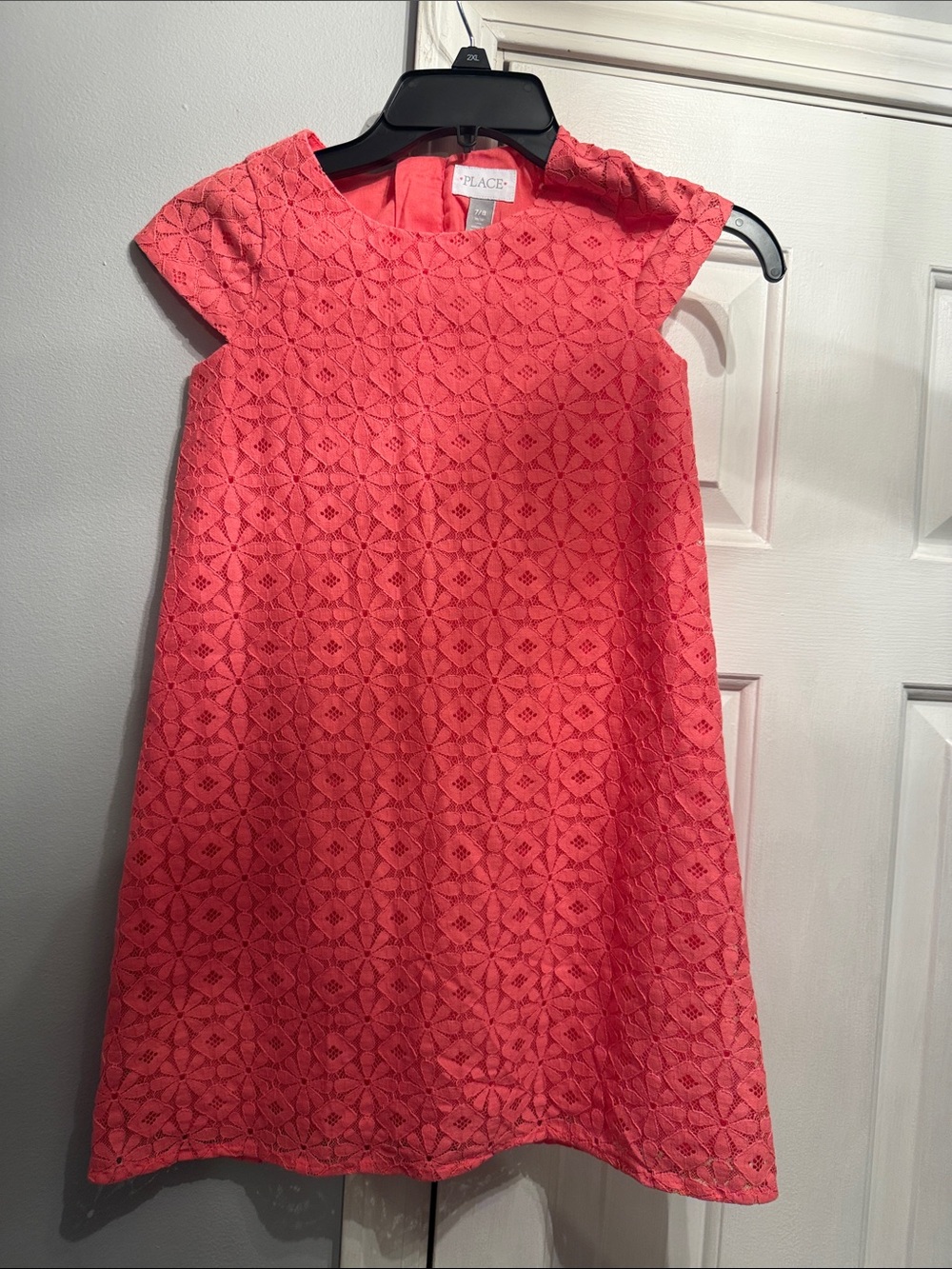 The Children's Place Coral Floral Lace A-Line Dress